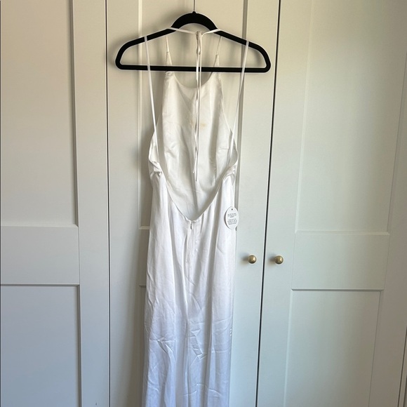 STAUD White Janet Backless Halter Dress | 2 - Picture 3 of 7